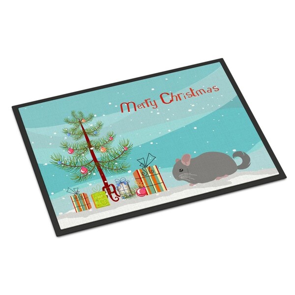 Carolines Treasures 24 x 36 in. Agouti Chinchilla Merry Christmas Indoor or Outdoor Mat CK4430JMAT - main